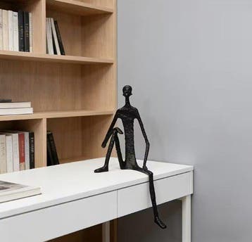 sculptuur, Homme au repos - 26 cm - Metaal