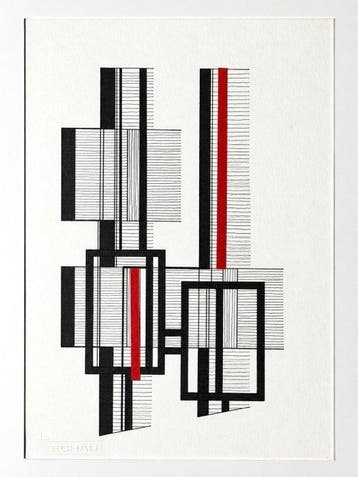 Eugène Eechaut (1928-2019) - Minimalist Abstract Composition, Antiek en Kunst