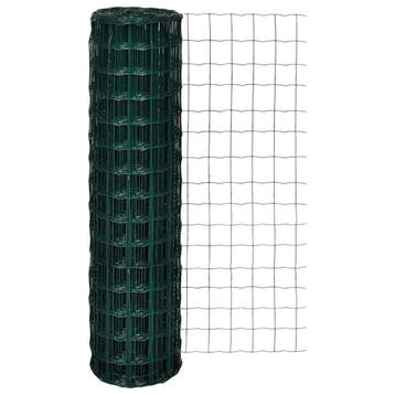 vidaXL Euro hek 10x1,5 m staal groen, Verzenden, Nieuw, IJzer, 1 tot 2 meter