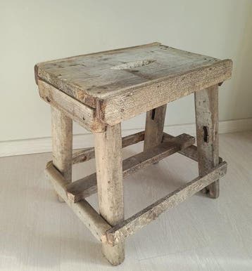 Kruk - Hout - Rustiek houten krukje