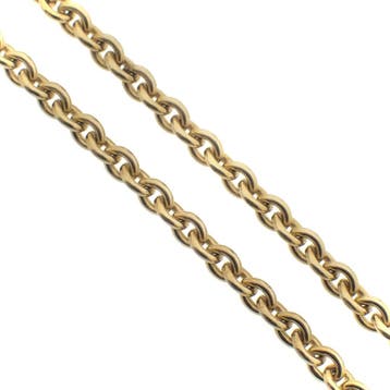 Bicolor gouden ketting met topaas en diamant; 0,06 ct., Gebruikt, Ophalen of Verzenden, Met edelsteen, Goud