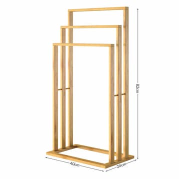 Handdoekenrek Bamboe 40x24x82cm (Badkamer, Interieur), Verzenden, Nieuw