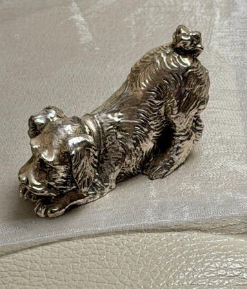 CREAZIONI – ARGENTO IN ARTE - Beeldje - Playful DOG - 925