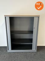 Roldeurkast - Ahrend - 144x120x45cm - Zilvergrijs met zilver, Werkplek, Ophalen of Verzenden, Gebruikt, Kast