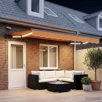 vidaXL Elektrisch Uittrekbaar Zonnescherm Zand 4,5 × 3 m, Tuin en Terras, Zonneschermen, Verzenden, Nieuw