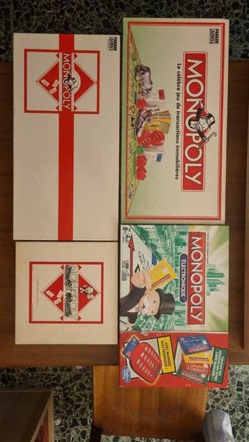 Lotto 4 giochi Monopoly parker brothers vintage - Bordspel, Antiek en Kunst