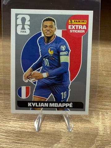 2026 Panini FIFA World Cup 2026 Kylian Mbappé Extra Sticker, Nieuw