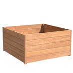 Hardhouten plantenbak Sevilla 140x140x71,3cm - Met bodem, Tuin en Terras, 100 cm of meer, Vierkant, Nieuw, 60 cm of meer