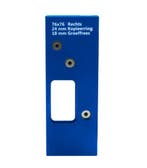 Boormal voor scharnieren ronde hoek 76x76 mm rechts, Verzenden, Nieuw