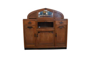 Antiek Amsterdamse School dressoir – eiken buffetkast met sp, Ophalen of Verzenden, Nieuw