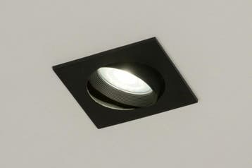 Rietveld Inbouwspots - Zwart - Metaal, Aluminium, Verzenden, Nieuw