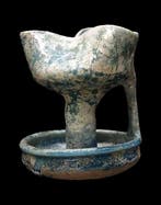Islamitisch - Seldjoekische olielamp met turquoiseblauw, Antiek en Kunst