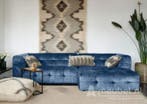 Loungebank Castricum - loungebanken - Blauw, Nieuw, 150 cm of meer, Stof, 250 tot 300 cm
