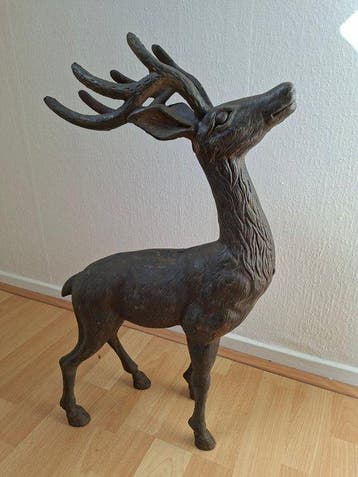 Beeld, Hert - 59 cm - gietijzer