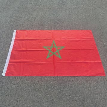 Marokkaanse Vlag 90x150cm - Polyester Vlag van Marokko met R, Diversen, Verzenden, Nieuw