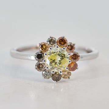 Zonder minimumprijs - Ring - 18 karaat Witgoud - 1.22ct. tw., Nieuw