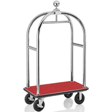 Bagagetrolley | DRIFT | RVS | Rood | Wielen (Geremd) |, Verzenden, Nieuw in verpakking