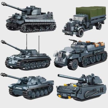 Bouwstenen Militair Voertuig & Tank - Leerzaam Speelgoed voo, Verzenden, Nieuw