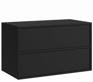 Wastafel Onderkast Mali 80 cm Mat Zwart Wastafelmeubel, Verzenden, Nieuw, Wastafelkast