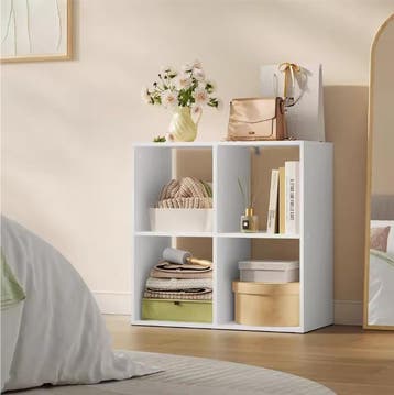 Boekenkast met 4 Vakken – Moderne Houten Open Kast 60x60 cm, Huis en Inrichting, Kasten | Boekenkasten, Verzenden, Nieuw