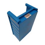 Stellingbak, 400x234x140 mm, blauw pp, gebruikt, Ophalen of Verzenden