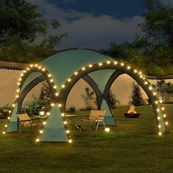 [pro.tec] Paviljoen Grästorp met LED-verlichting 345x345x247, Verzenden, Nieuw