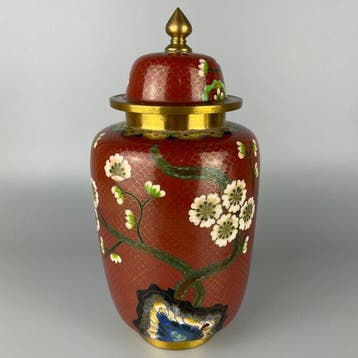 Pot - Koper - Cloisonné Generaal Jar, Antiek en Kunst