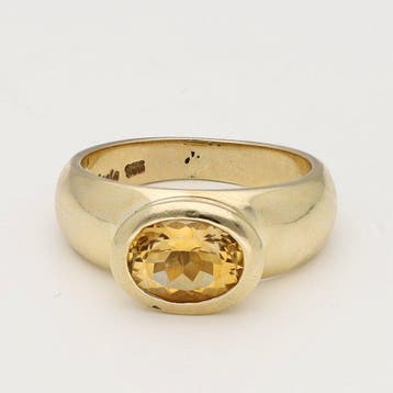 Ring - 10 kt. Geel goud - 1.57ct. tw. Citrien, Nieuw