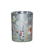 Theelichthouder Border bloemen vlinder small 8cm, Verzenden, Nieuw