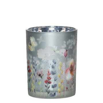 Theelichthouder Border bloemen vlinder small 8cm, Verzenden, Nieuw