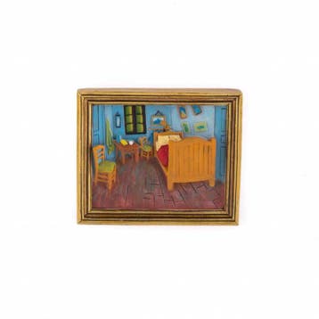 Magneet met 3D slaapkamer Vincent van Gogh, Ophalen of Verzenden, Nieuw