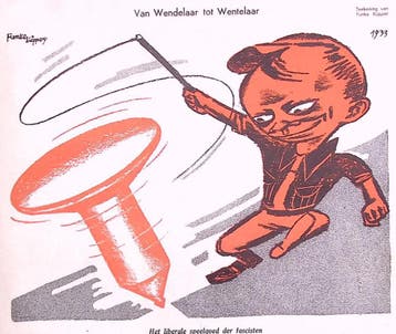 De methoden van fascisten op spotprent (lijst optie), Verzenden