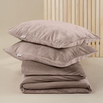 2dekans | Sjumo Silky Smooth Dekbedovertrek Classic Taupe -, Huis en Inrichting, Slaapkamer | Beddengoed, Ophalen of Verzenden
