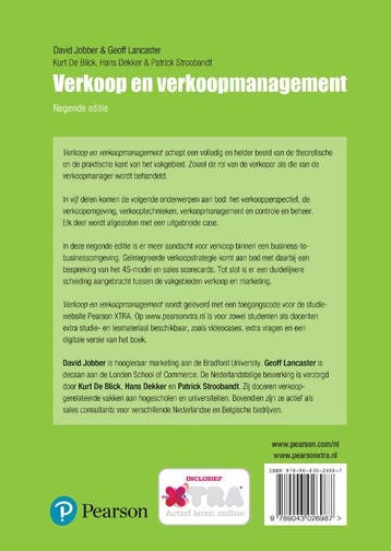 Verkoop en verkoopmanagement met XTRA toegangscode / 9e, Verzenden, Gelezen, David Jobber
