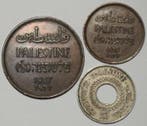 Palestina onder mandaat. 1 Pound Lot of three coins of