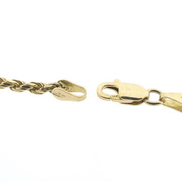 Gouden gedraaide schakelketting, Ophalen of Verzenden, Gebruikt, Goud, Goud