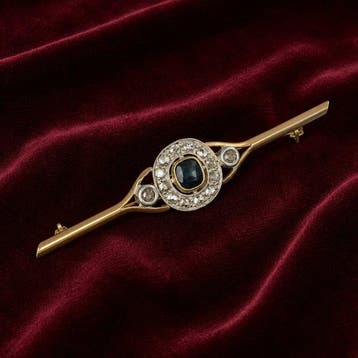Zonder minimumprijs - Broche - 18 karaat Geel goud, Zilver -, Sieraden, Tassen en Uiterlijk