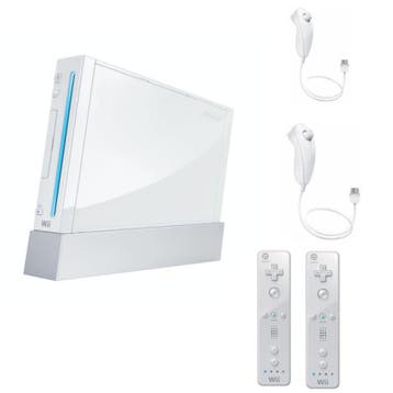 Nintendo Wii Wit + 2 Controllers (2 Player Bundel), Spelcomputers en Games, Ophalen of Verzenden, Zo goed als nieuw
