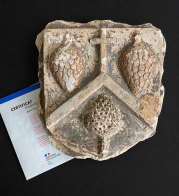 Decoratief ornament - Frankrijk - Fragment van een blazoen