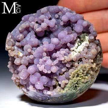 Lavendel-druivenagaat met sprankelende microkristallijne