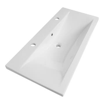 Brauer Halo Wastafel - 100 cm - met 1 Spoelbak en 2, Ophalen of Verzenden, Nieuw