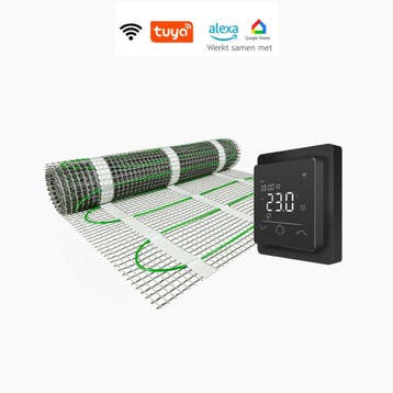 Elektrische vloerverwarming met WiFi thermostaat Helios 660, Thermostaat, Minder dan 30 cm, Hoog rendement (Hr), Nieuw