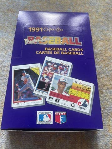 1991 O-Pee-Chee MLB Baseball Originele verpakking - 36 Box -, Nieuw