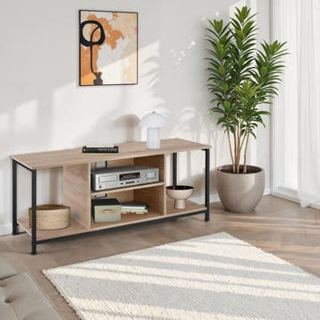 TV-meubel met 4 open vakken en verstelbare plank, Verzenden, Nieuw