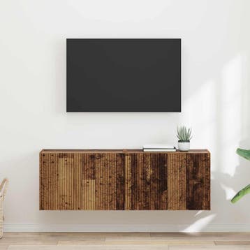 vidaXL TV-wandkast 2 st Oud Hout Bewerkt hout, Minder dan 50 cm, Verzenden, Nieuw, Minder dan 100 cm