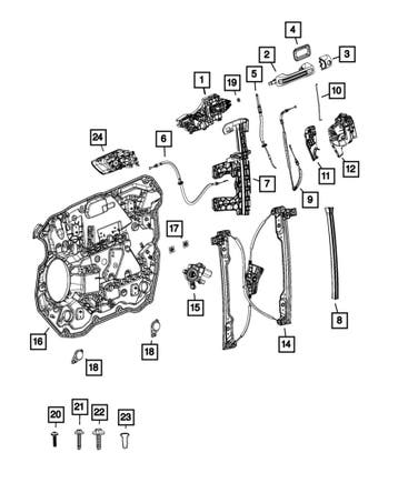 Front Door Carrier Plate Panel, LH - RAM 1500 2019-2023, Auto-onderdelen, Ophalen of Verzenden, Nieuw