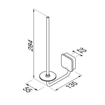 Reserve Toiletrolhouder Geesa Topaz Minimalistisch Chroom, Ophalen of Verzenden, Nieuw