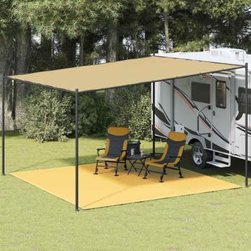 vidaXL Tenttapijt 400x400 cm beige, Verzenden, Nieuw