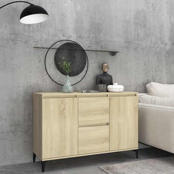 vidaXL Dressoir 102x35x70 cm bewerkt hout sonoma, Verzenden, Nieuw, Overige houtsoorten, Minder dan 50 cm