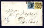 Thurn und Taxis 1852 - 3 Sgr. en 1 Sgr. op prachtbrief van, Gestempeld